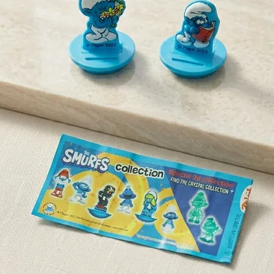 Lot de 2 Figurines Kinder Schtroumpfs